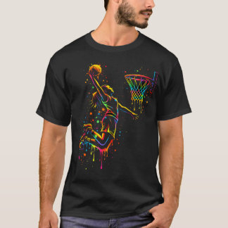 女子バスケスラムダンク学生アスリート Tシャツ