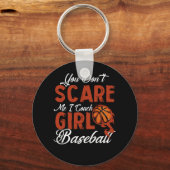 女子バスケットボールのコーチを脅かさないで キーホルダー (正面)