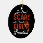 女子バスケットボールのコーチを脅かさないで セラミックオーナメント (右)