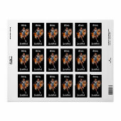 女子バスケットボールの水色パーソナライズされた ラベル (フルシート)