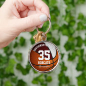 女子バスケットボールを色分けする キーホルダー (手)