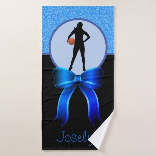 女子バスケットボールグリッターとバスタオル バスタオル (バスタオル)