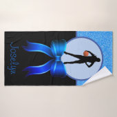 女子バスケットボールグリッターとバスタオル バスタオル (バスタオル)