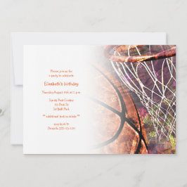 女子バスケットボールパーティの招待状 招待状