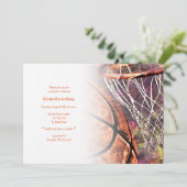 女子バスケットボールパーティの招待状 招待状 (スタンド正面)