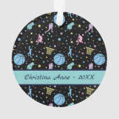 女子バスケットボールプレーヤー – スターパターン オーナメント (裏面)