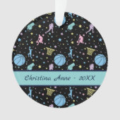 女子バスケットボールプレーヤー – スターパターン オーナメント (正面)