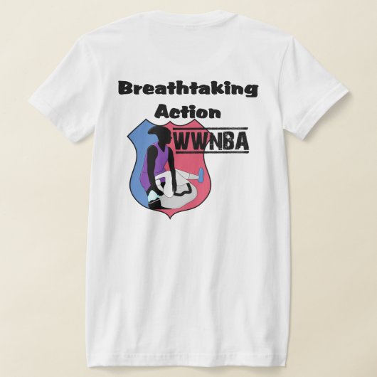 女子バスケットボール全国協会WWNBA Tシャツ (レイダウン裏面)