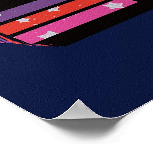 女子バスケットボール幾何学的芸術的タイポグラフィ ポスター (角)