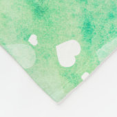 女子バスケットボール水彩浮動ハート フリースブランケット (角)