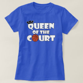 女子バスケットボール王妃のコート・スポーツ選手 Tシャツ