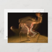 女子バスケットボール遊の二重露出 ポストカード (正面/裏面)