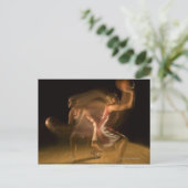 女子バスケットボール遊の二重露出 ポストカード (スタンド正面)