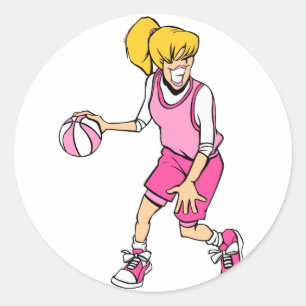 女子バスケットボール選手 ラウンドシール
