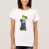 女子バスケットボール選手 Tシャツ (正面)