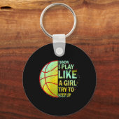 女子バスケットボール キーホルダー (正面)