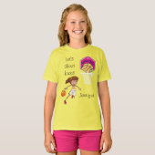 女子バスケットボール「レッツシュートバスケ」カスタム Tシャツ (正面フル)