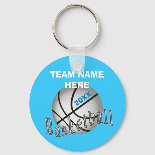 女子バスケパーソナライズされたットボールチーム向け安いギフト キーホルダー (正面)