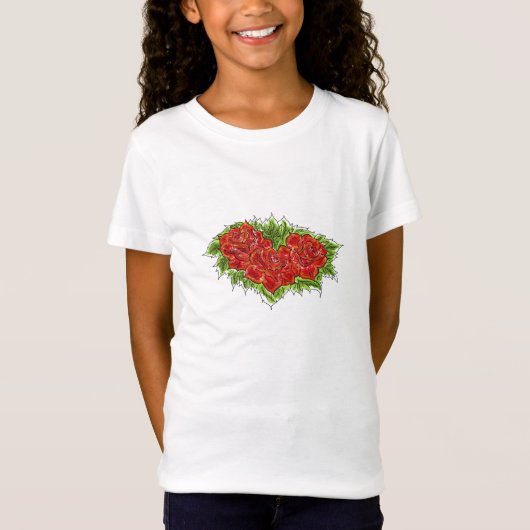 女子バラTシャツ Tシャツ (正面)