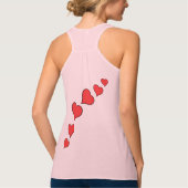 女子バレンタインのシャツレディーズキューピッド愛シャツ タンクトップ (裏面)