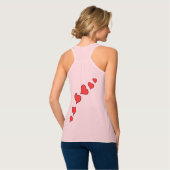 女子バレンタインのシャツレディーズキューピッド愛シャツ タンクトップ (裏面フル)