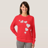 女子バレンタインのシャツレディーズラブシャツギフト Tシャツ (正面フル)