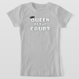 女子バレーボールおもしろいコートのクイーンかわいい Tシャツ