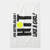 女子バレーボールのようにヒットする キッチンタオル (縦)