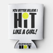 女子バレーボールのようにヒットする 缶クーラー (正面)