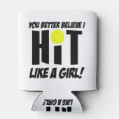 女子バレーボールのようにヒットする 缶クーラー (裏面)