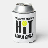 女子バレーボールのようにヒットする 缶クーラー (缶裏面)