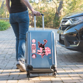 女子バレーボールのようにピンクのヒット シール (スーツケースインサイチュ)