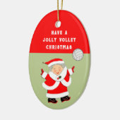 女子バレーボールのクリスマスコレクション セラミックオーナメント (左)