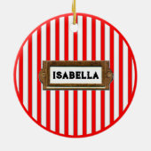 女子バレーボールのクリスマスコレクション セラミックオーナメント (裏面)