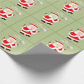 女子バレーボールのクリスマスプレゼント ラッピングペーパー (角)