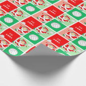 女子バレーボールのクリスマス ラッピングペーパー (角)