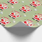 女子バレーボールのクリスマス ラッピングペーパー (角)