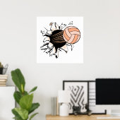 女子バレーボールのスリッピング ポスター (ホームオフィス)