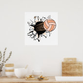 女子バレーボールのスリッピング ポスター (キッチン)