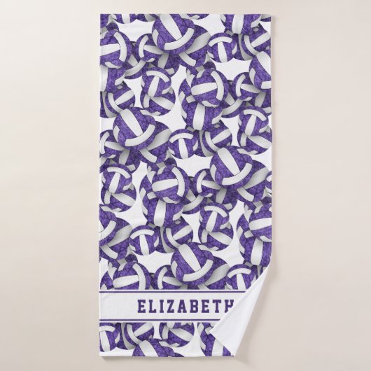 女子バレーボールのパタパーソナライズされたーン バスタオルセット (バスタオル)