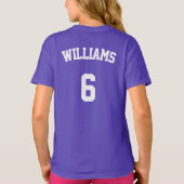 女子バレーボールカスタムチーム名/文字Tシャツ Tシャツ (裏面)