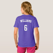 女子バレーボールカスタムチーム名/文字Tシャツ Tシャツ (裏面フル)