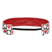 女子バレーボールハート市松模様に可愛いスポーツチーム アスレチックヘッドバンド (裏面)