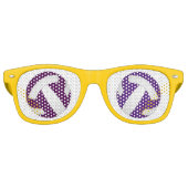 女子バレーボール任意の色 レトロサングラス (正面)