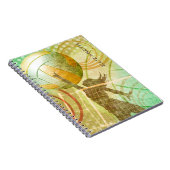 女子バレーボール晴れ金ゴールド パーソナライズされた ノートブック (右側)