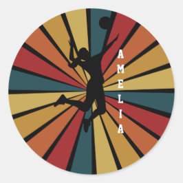 女子バレーボール選手ビーチバレーボール ラウンドシール