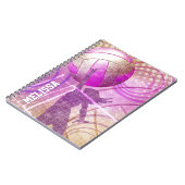 女子バレーボール選手ピンクパープル ノートブック