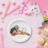 女子バレーボール選手 ペーパープレート (パーティー)