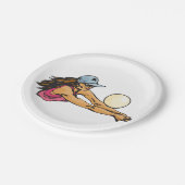 女子バレーボール選手 ペーパープレート (アングル)