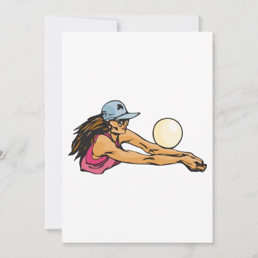 女子バレーボール選手 招待状 (正面)